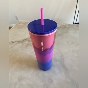 EUC Starbucks 24oz venti tumbler 2020 pink/purple/blue ombré